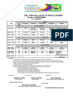 Class Program For Full Face To Face Class 2