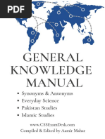 General Knowledge Manual For CSS 2022 MPT