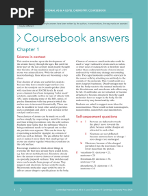 Course Book Answers For Cambridge International As A Level Chemistry Coursebook