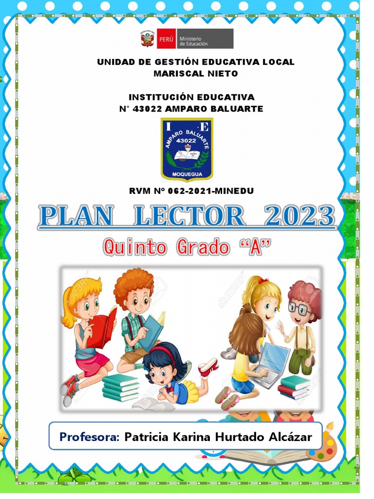 Plan Lector 2023: Estrategias y Objetivos | PDF | Salón de clases ...