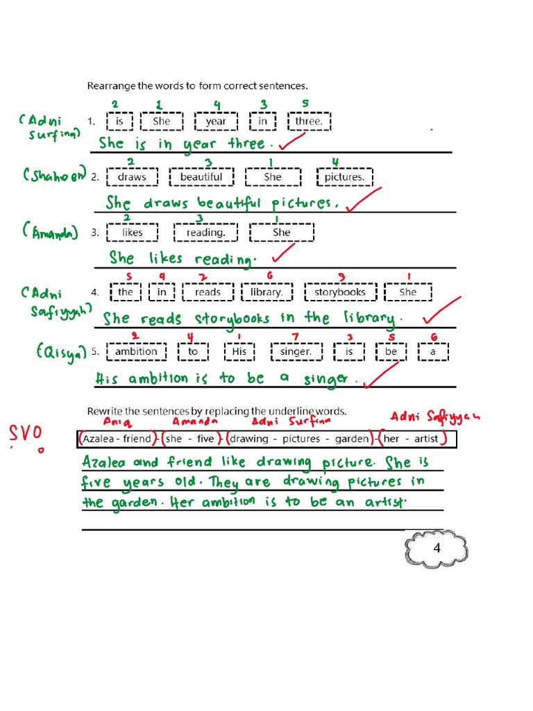 How to write simple sentence | PDF