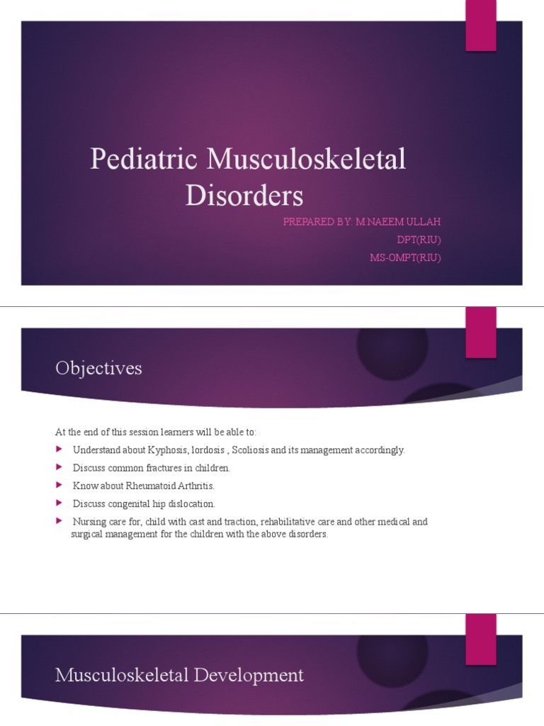 1 Pediatric Musculoskeletal Disorders 2 Pdf Scoliosis Vertebral