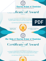 OLLSN Certificate of Award