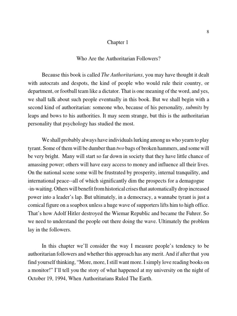 Altemeyer, Bob - The Authoritarians - Chapter1 | PDF