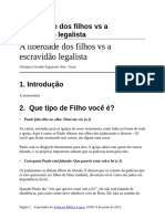 A Liberdade Dos Filhos Vs A Escravidão Legalista