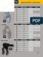 Abrazadera Unicanal Medidas