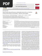 Shared Leadership Performance Relationship Trajectories As A - 2021 - The Leader