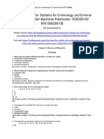 Statistics For Criminology and Criminal Justice 4th Edition Bachman Test Bank 1