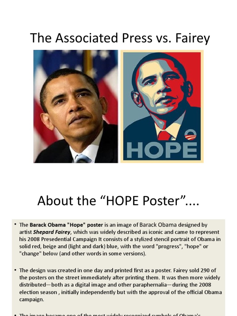 Obama Hope Poster: Fairey vs. AP | PDF | Associated Press