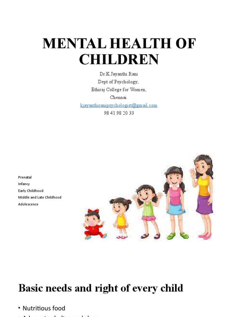 Mental Health of Children | PDF