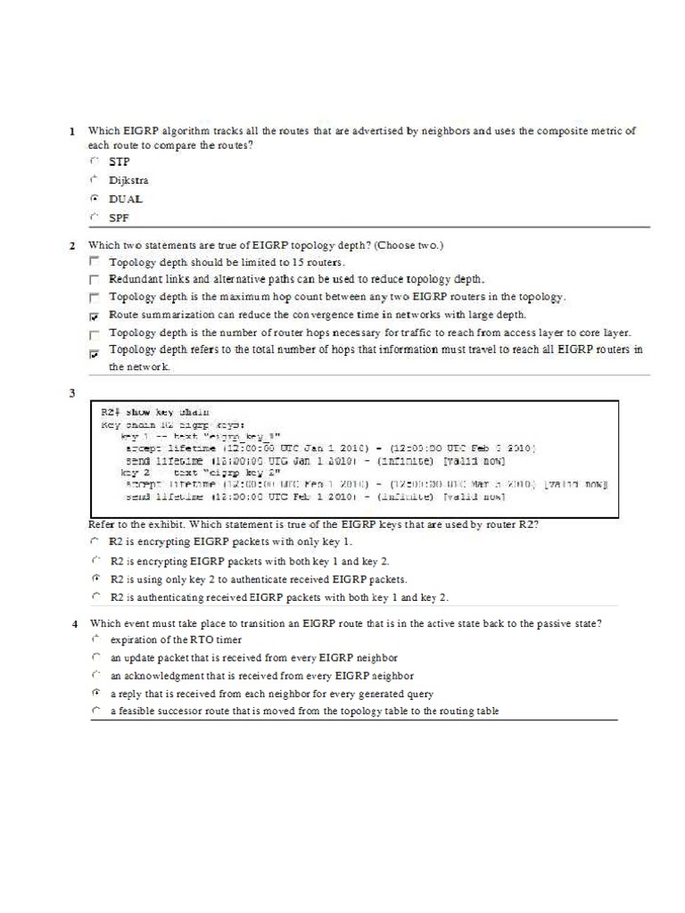 Route Chapter 2 CCNP Route Version 6 0 | PDF