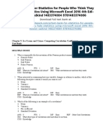 Statistics For People Who Think They Hate Statistics Using Microsoft Excel 2016 4th Edition Salkind Test Bank 1