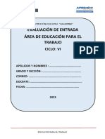 Evaluación Diagnostica Vi Ept2023