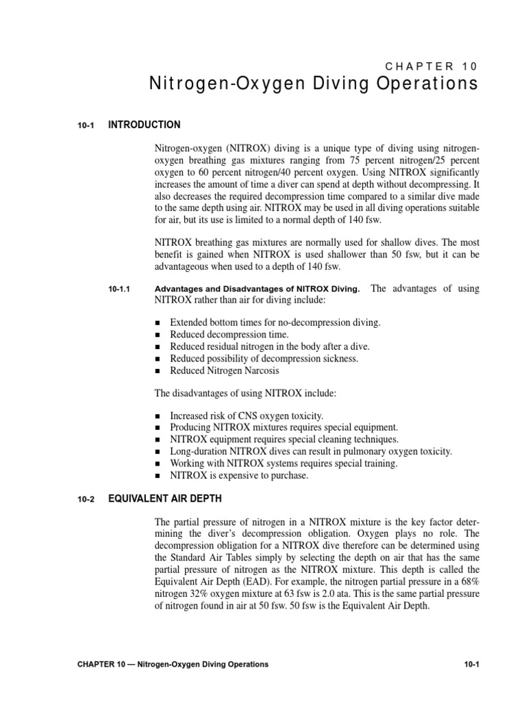 NitrogenOxygen Diving Operations PDF