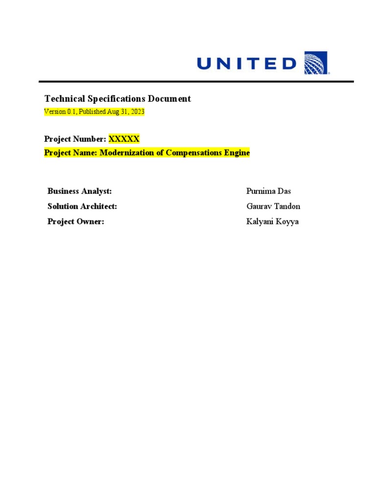 Technical Specifications for Software Project | PDF | Cloud Computing ...