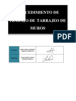 Procedimiento de Trabajo Seguro Tarrajeo de Muros