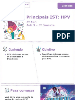 Principais IST: HPV: 8º ANO Aula 9 - 3º Bimestre