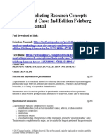 Modern Marketing Research Concepts Methods and Cases 2nd Edition Feinberg Solutions Manual Download