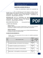 Especificaciones Tecnicas de Materiales de Escritorio