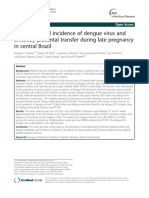 Prevalence and Incidence of Dengue Virus and Antibody Placental Transfer During Late Pregnancy in Central Brazil