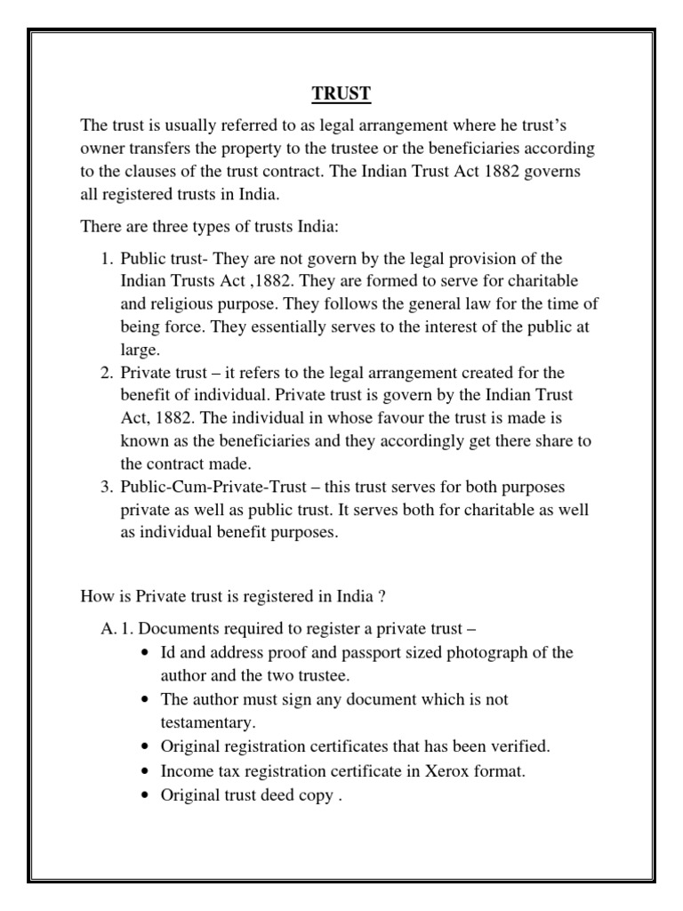 Trust PDF | PDF | Business | Finance & Money Management