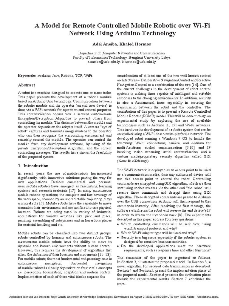 A Model For Remote Controlled Mobile Robotic Over Wi-Fi Network Using ...