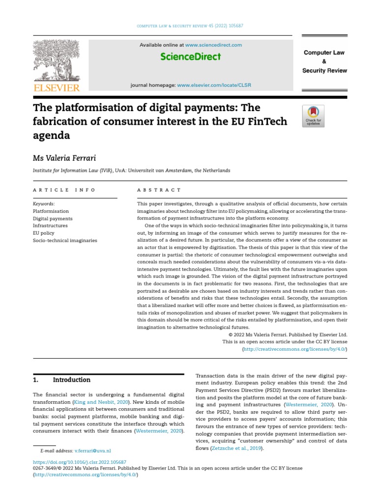 Platformisation of EU Digital Payments | PDF