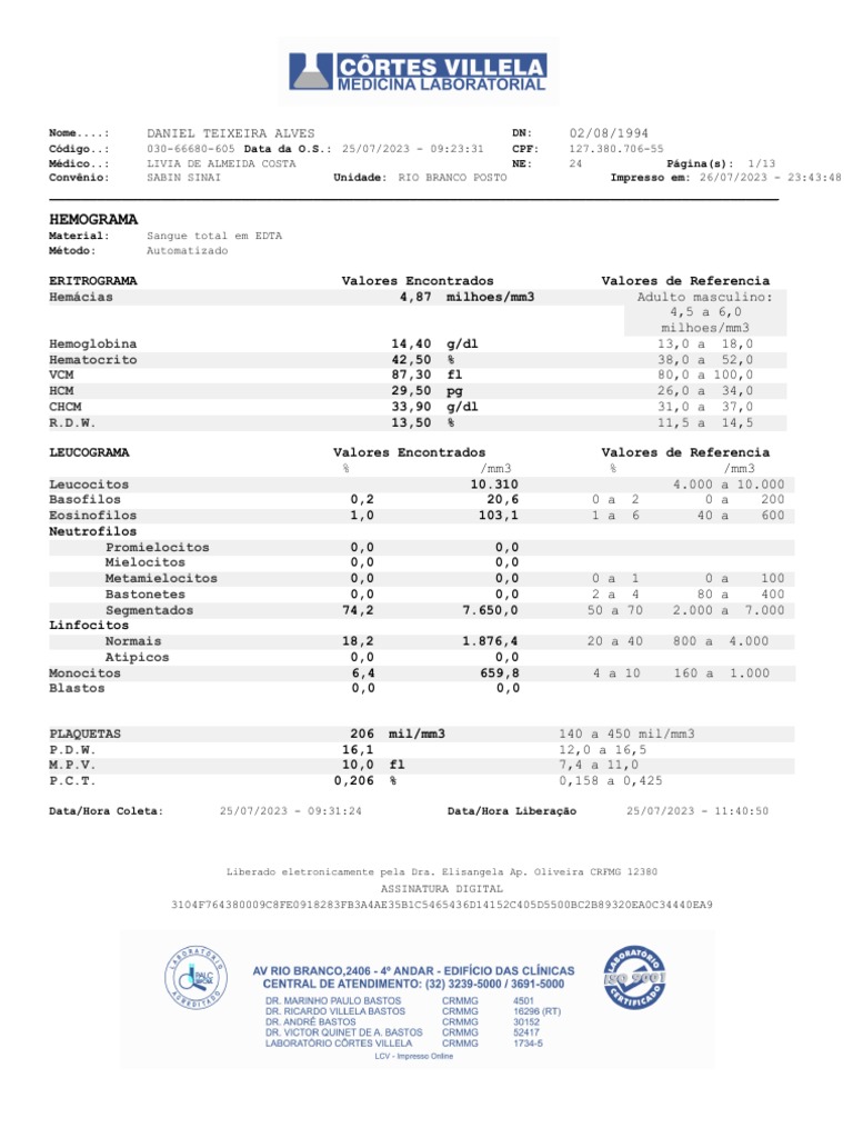 Blood Test | PDF