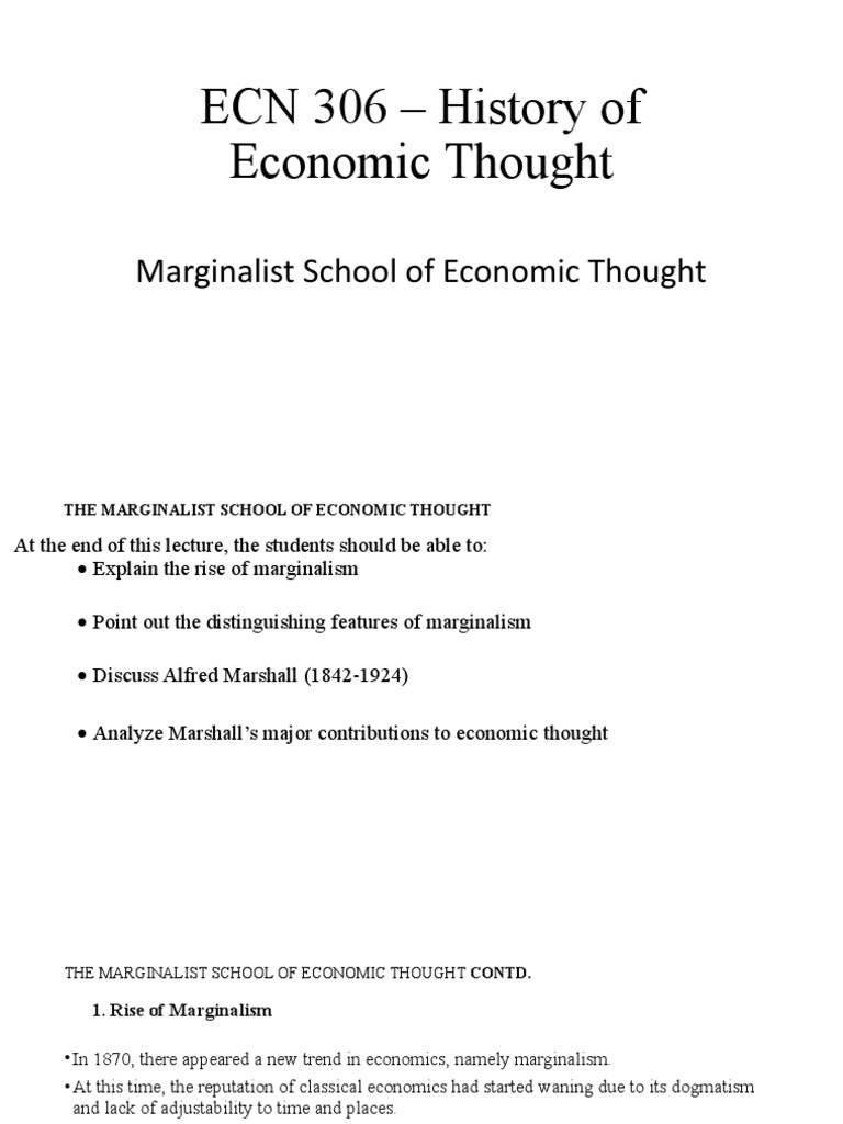 Marginalism in Economic Thought | PDF | Long Run And Short Run | Economics