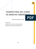 Examen Final Derecho Urbanistico - Joaquin Cardenas Tassano