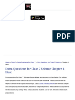 Extra Questions For Class 7 Science Chapter 4 Heat - Study Path