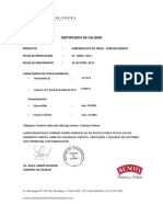 Certificado de Calidad de Afrecho-Subproducto - Triunfo Junio Sem2