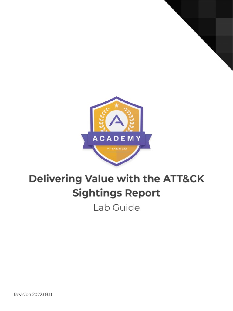 ATT&CK Sightings Lab Guide 2022 | PDF | Software Engineering | Computing