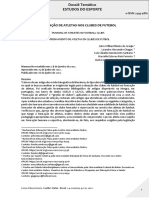 FORMAÇÃO DE ATLETAS NOS CLUBES DE FUTEBOL (ARAÚJO Et Al., 2021)