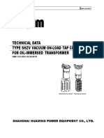 Technical Data Type SHZV Vacuum On-Load Tap Changer For Oil-Immersed Transformer