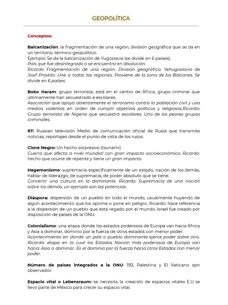 Geopolítica 2 | PDF