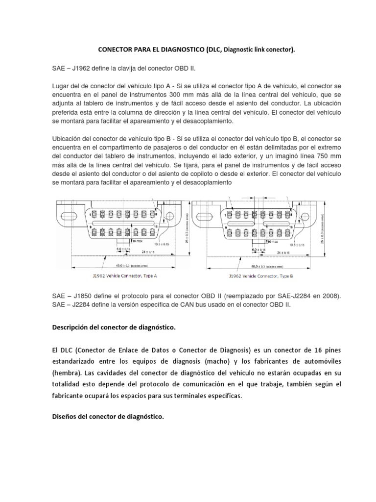 Conector de Diagnóstico Automotriz DLC | PDF | Telecomunicaciones ...