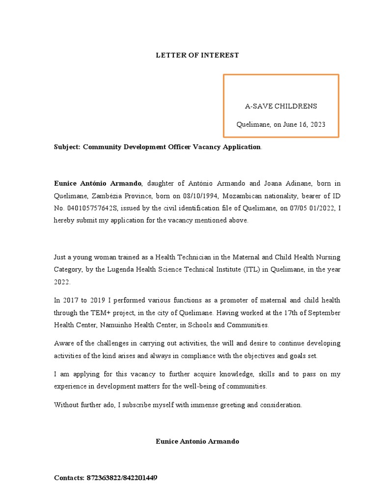Letter of Interest PDF