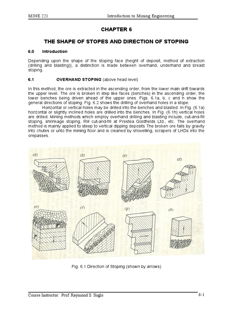 Overview of Stoping Methods in Mining | PDF
