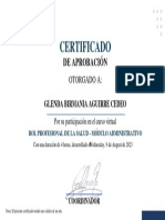 Certificado Modulo Administrativo Glenda