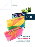 BOXED Zipper Pouch Free Pattern by AppleGreenCottage