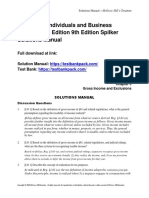 Taxation of Individuals and Business Entities 2018 Edition 9th Edition Spilker Solutions Manual 1