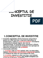 Conceptul de Investitie