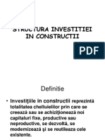 Structura Investitiei in Constructii