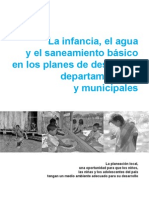 La Infancia, El Agua y El to básico, Principales Planes de Desarrollo Municipales