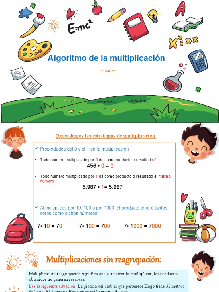 Algoritmo de Multiplicación para Primaria | PDF | Multiplicación ...