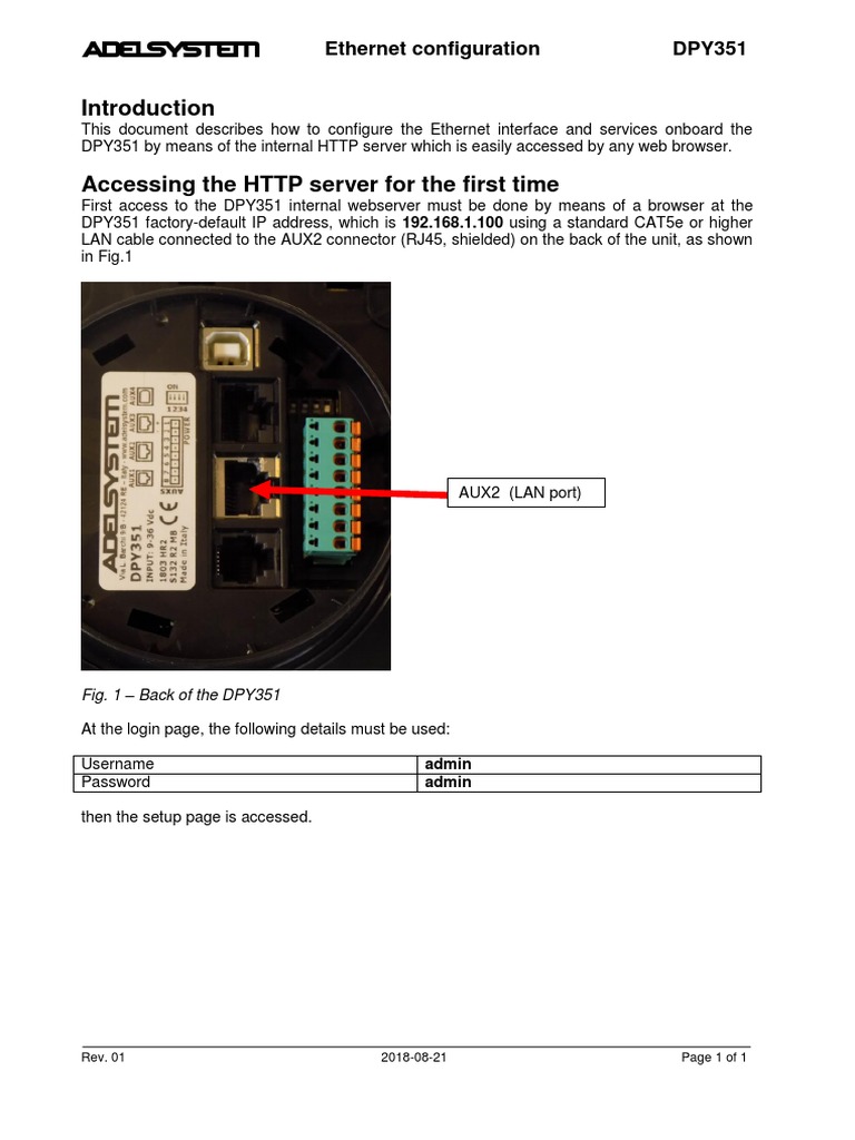 Ethernet Configuration | PDF