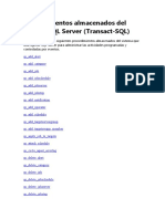 Procedimientos Almacenados Del Agente SQL Server