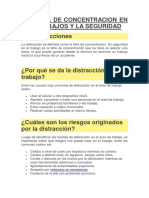 La Falta de Concentracion en Los Trabajos y La Seguridad