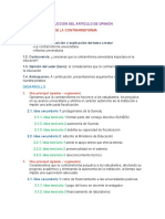 Esquema de Producción Del Artículo de Opinión